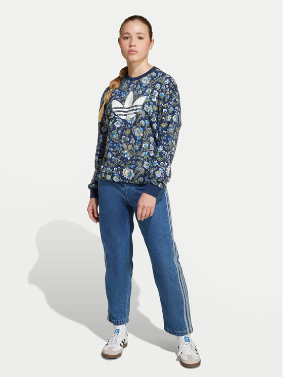 Свитшот loose fit Liberty London JX6316 Adidas, синий — фото 2
