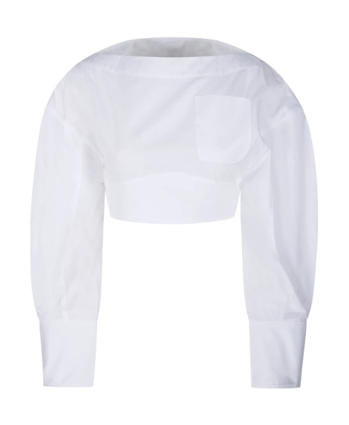 

Хлопковое пальто-рубашка Jacquemus, белый