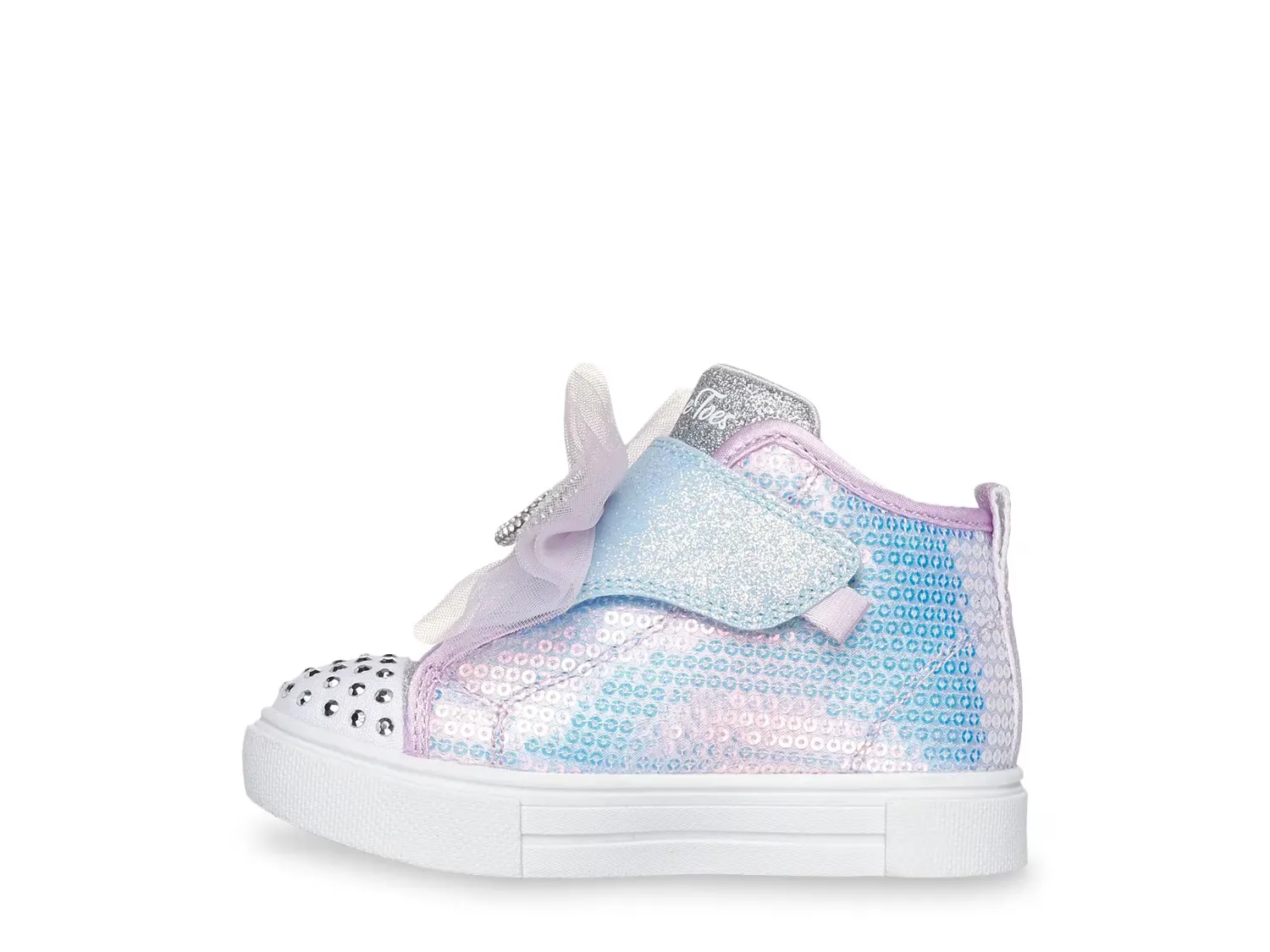 Блестящие кроссовки с пайетками - детские Skechers, Lavender/Multicolor — фото 2