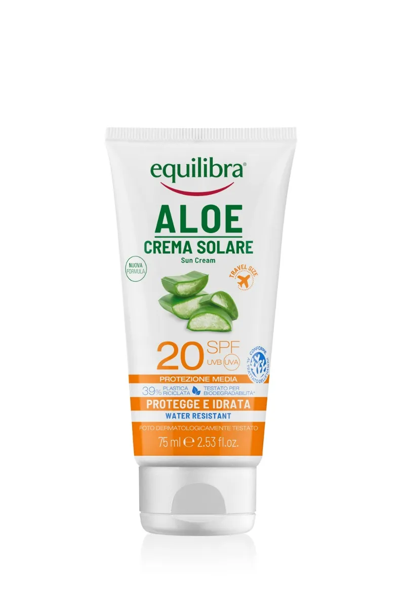 

Equilibra Aloe Sun Cream Spf 20 Minisize 75 мл Защита от солнца