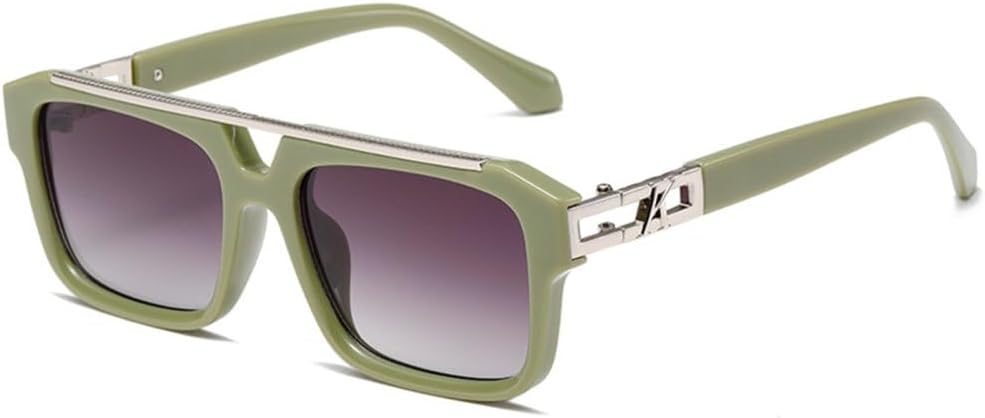 

Летние модные солнцезащитные очки для мужчин и женщин в стиле ретро, ​​винтаж, с двойной перемычкой, полые, для активного отдыха, защита от УФ-излучения UV400 MTZJH, C5