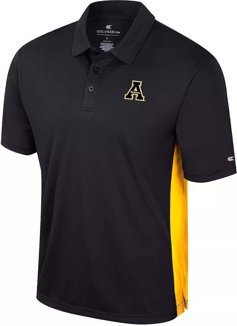 

Colosseum Мужская черная футболка-поло Appalachian State Mountaineers
