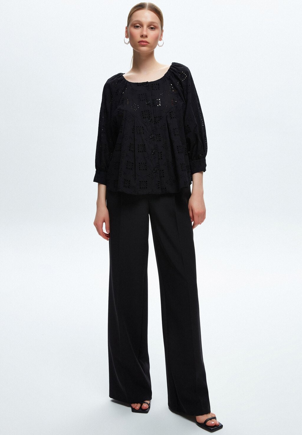 

Блуза BUTTONED VOILE adL, черный