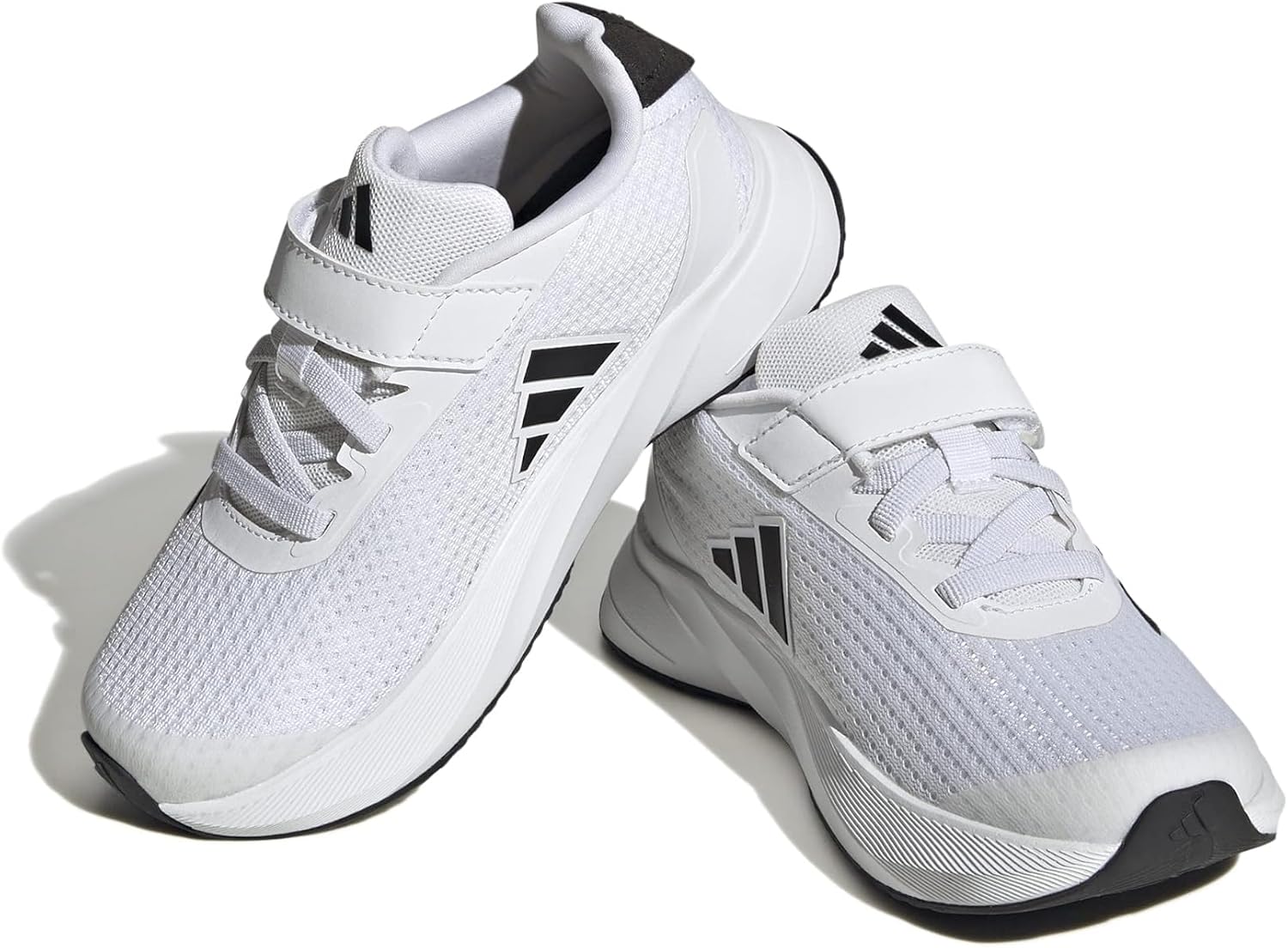 Кроссовки adidas Kids' Duramo SL с эластичными шнурками, белый/черный/серый — фото 2