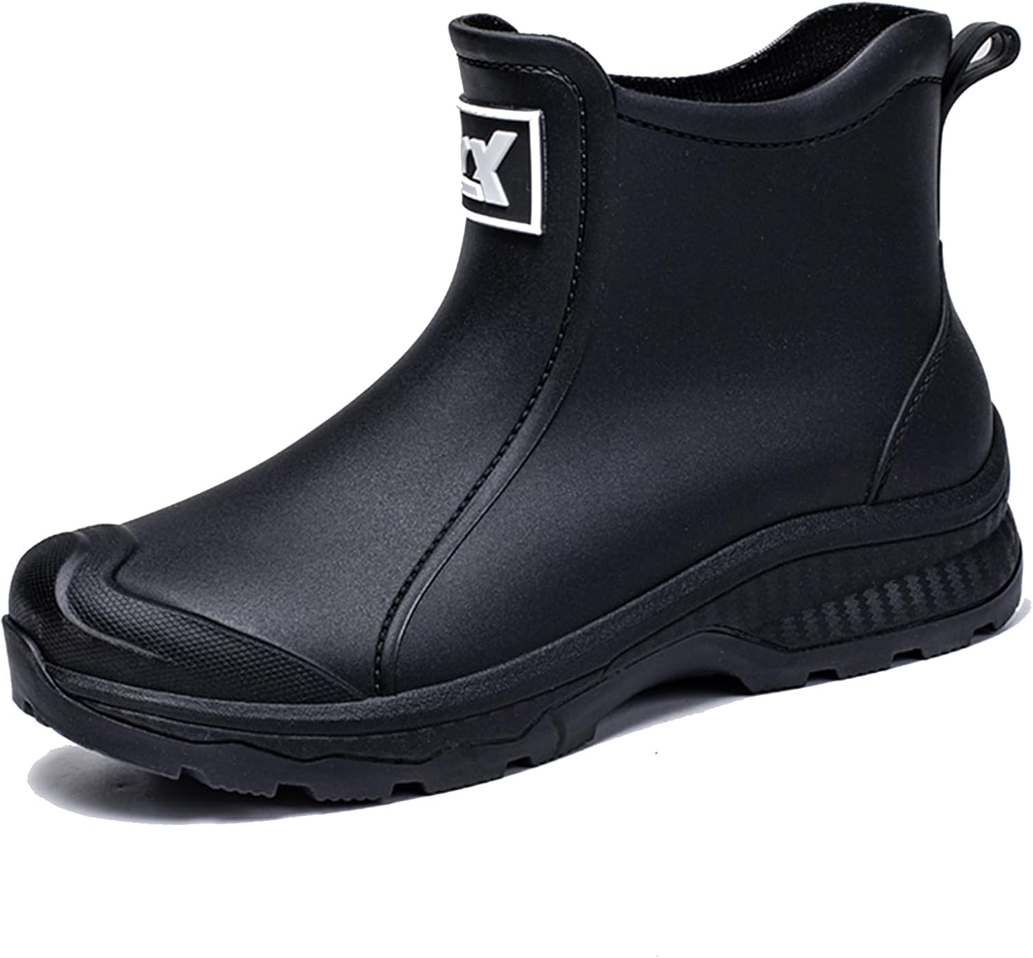 

Водонепроницаемые короткие дождевые ботинки Nutropa для мужчин, легкие и удобные садовые туфли Челси, дождевые ботинки до щиколотки, черный