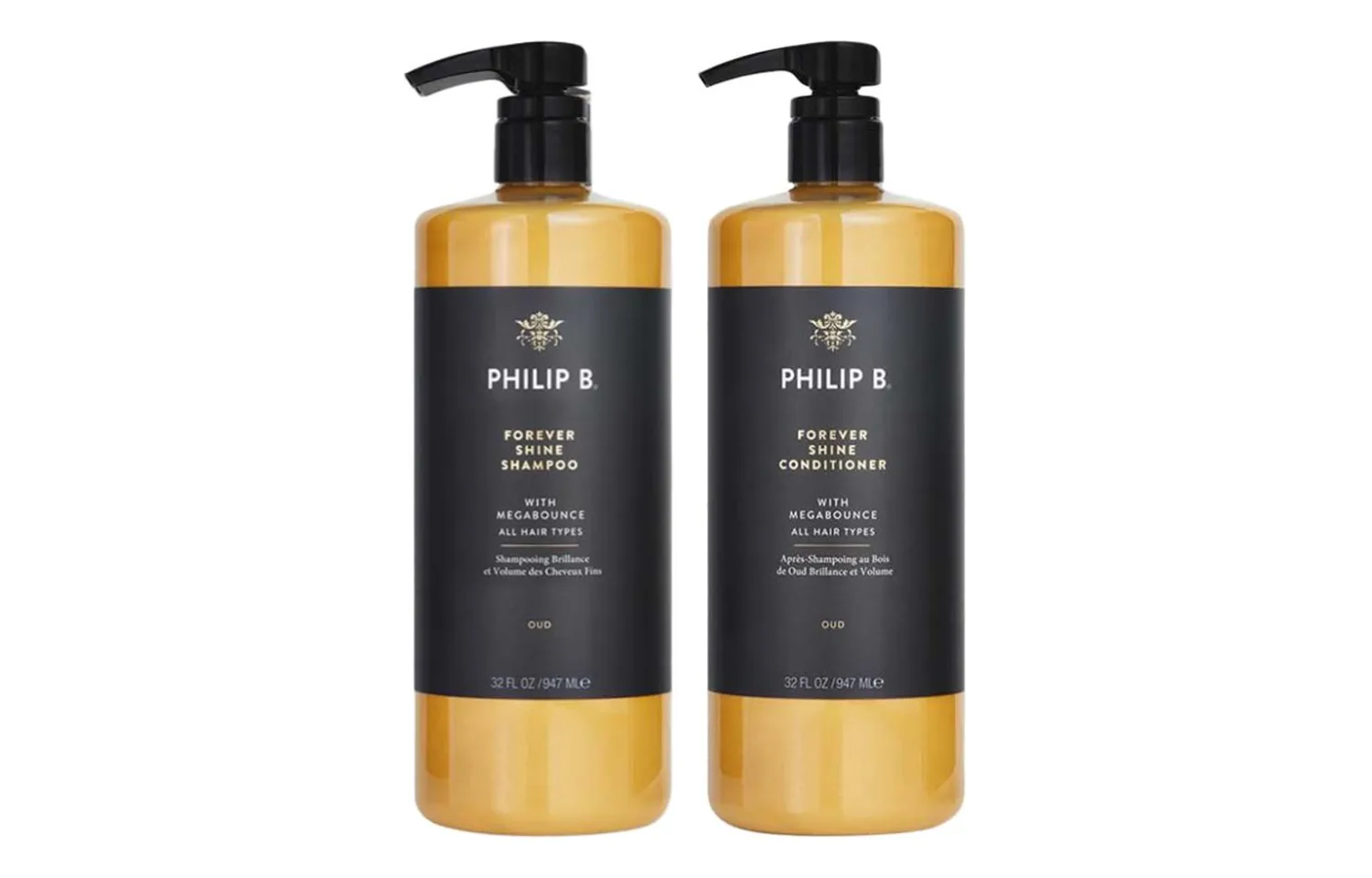 PHILIP B Набор шампуня и кондиционера royal ebony agarwood увлажняющий очищающий 220 мл + 178 мл, Agarwood Shampoo 947ml+Agarwood Hair Conditioner 947ml