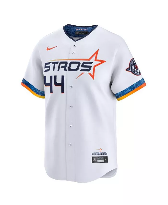 Мужская майка игрока Yordan Alvarez White Houston Astros 2025 City Connect Limited Nike — фото 2