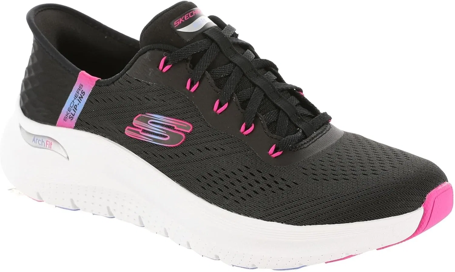 Женские кроссовки Skechers Arch Fit 2.0-Easy Chic без шнурков, Bkhp Black Hot Pink
