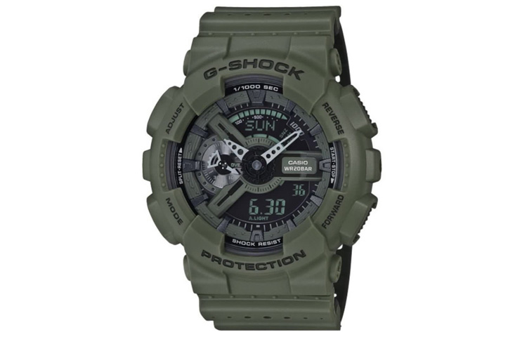 

Мужские часы CASIO GA-110LP-3A серии Liquid Crystal/Analog Dual Display черные