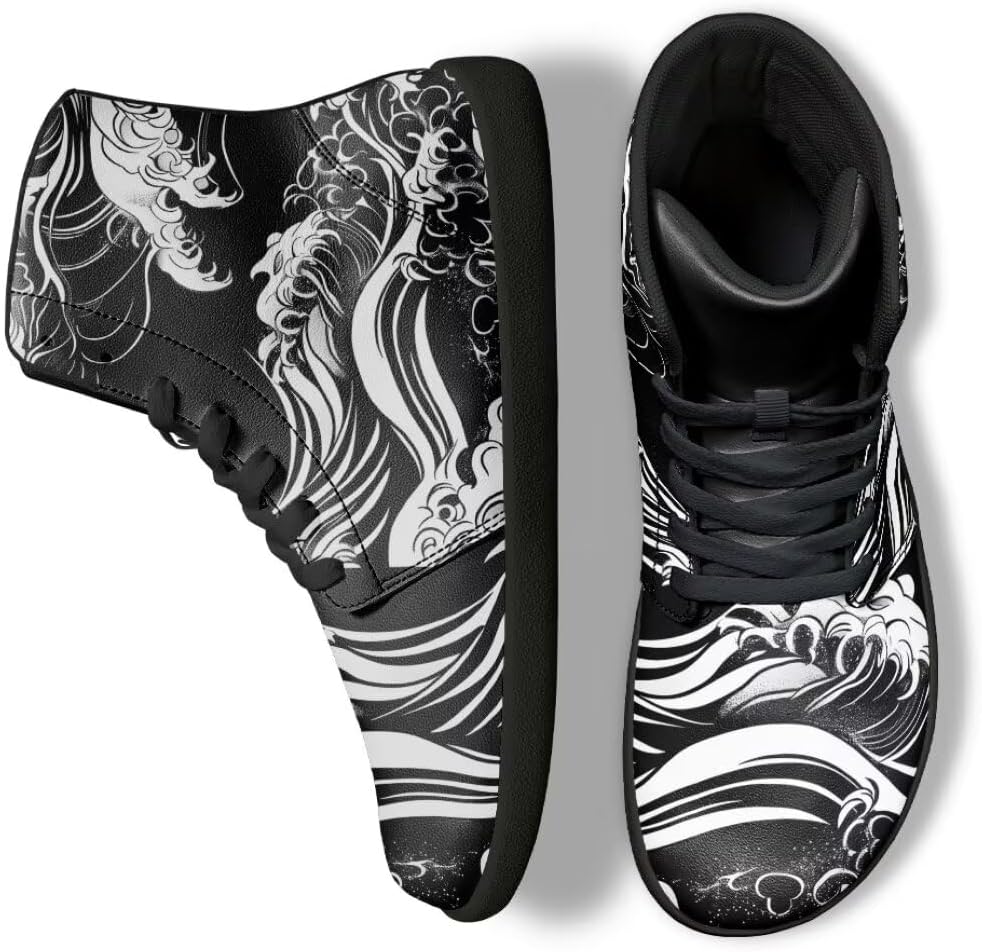 

Мужские кроссовки без каблука, легкие, с широким носком, нескользящие, высокие, с нулевым перепадом высоты подошвы Getelinseng, Sea Wave