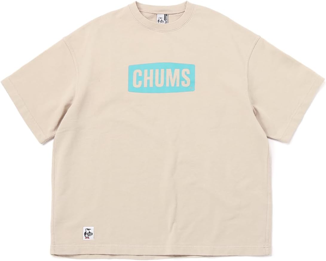 

Мужская футболка CHUMS оверсайз с коротким рукавом и логотипом CHUMS, модель LP, зеленый/серый