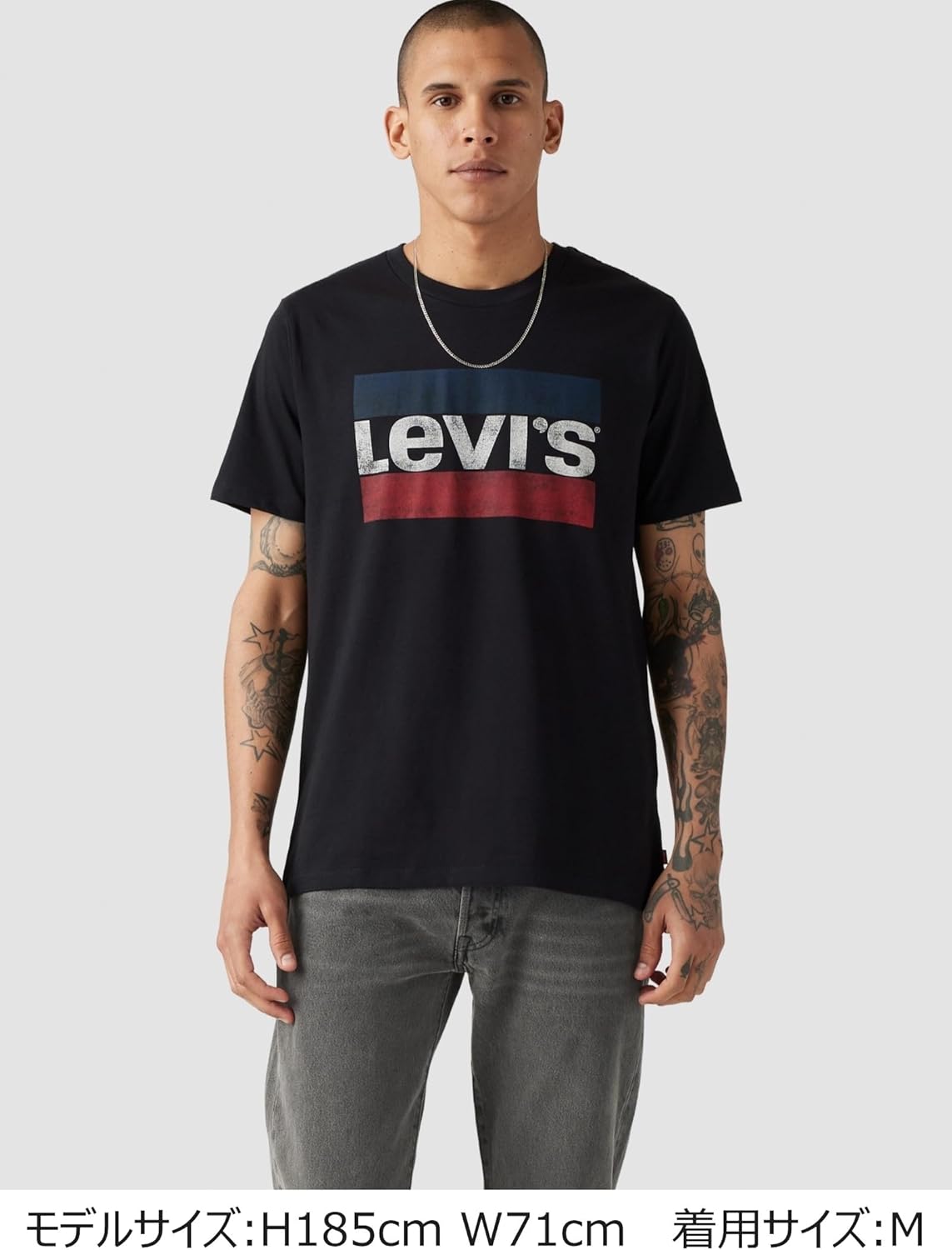 Мужская футболка Levi's стандартного кроя с коротким рукавом, черный — фото 4