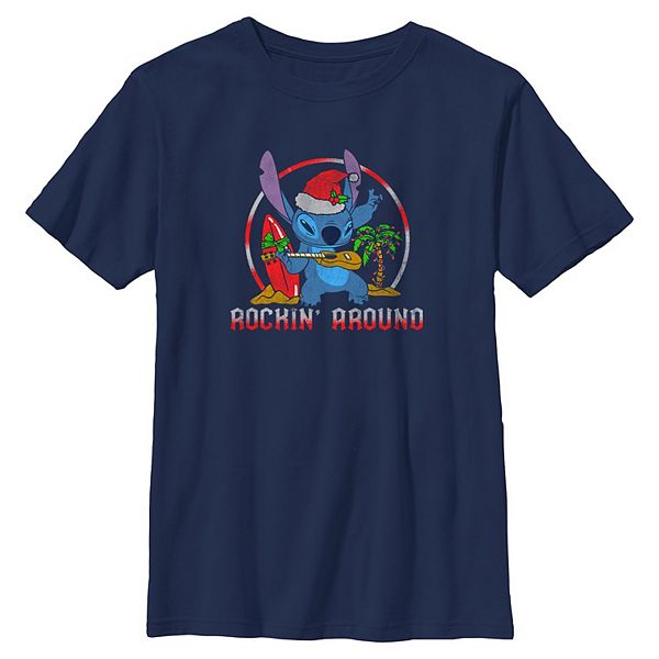 

Футболка с принтом Boys 6-20 's stitch rockin' around Disney