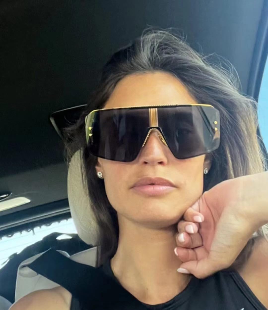 

bullabulling Большие цельные панк-солнцезащитные очки для женщин и мужчин в металлической оправе. Солнцезащитные очки для женщин и мужчин с защитой от УФ-излучения UV400, C3