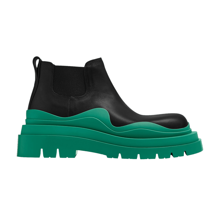 

Ботинки Bottega Veneta Tire Cropped Boot 'Black Acid Turquoise', черный