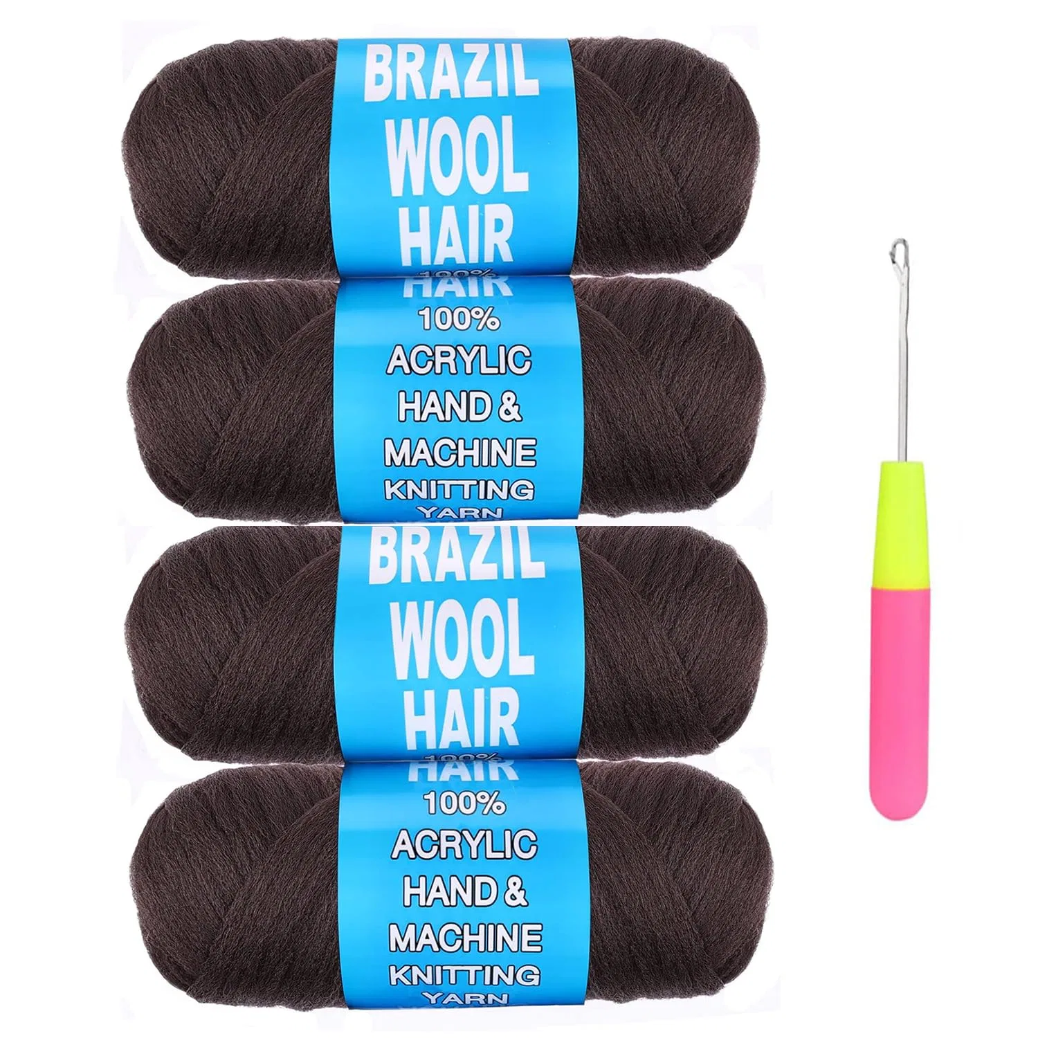 Синтетические волосы для кос «Brazilian Wool» Mscat, 4#