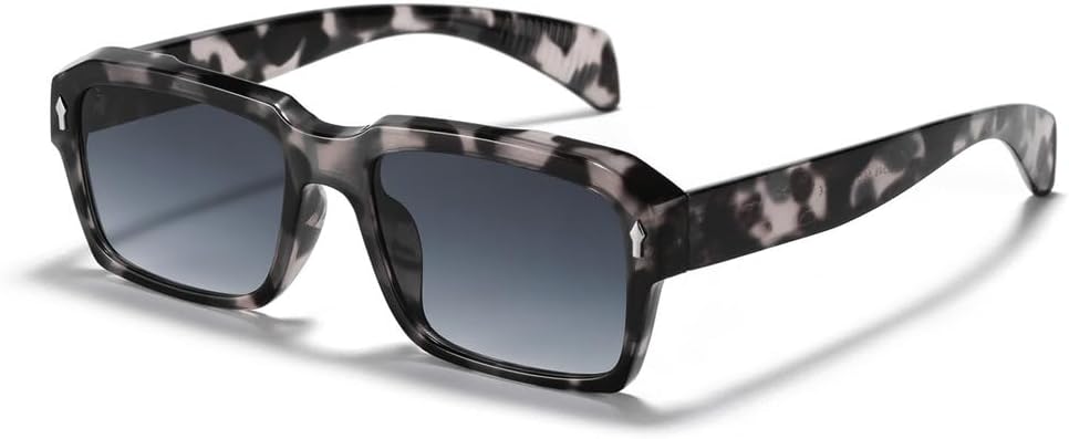 

Солнцезащитные очки с градиентным покрытием UV400 и заклепками с леопардовым принтом для женщин и мужчин, для занятий спортом на открытом воздухе, бега и езды на велосипеде UYPTK, Gray