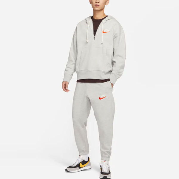 Спортивные штаны Nike Trend Capsule Series Sports Breathable Training Casual Bundle Feet Elastic Waistband Long Pants Gray, серый — фото 3