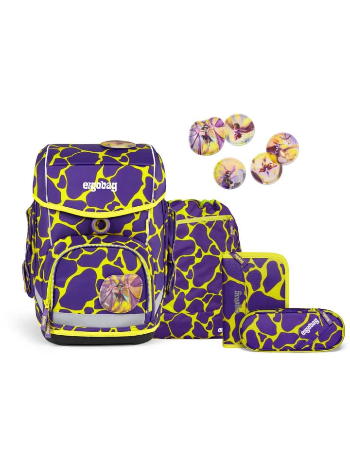 

Ergobag Набор школьных сумок Cubo, 5 предметов, SuBärkraft 2024, фиолетовый
