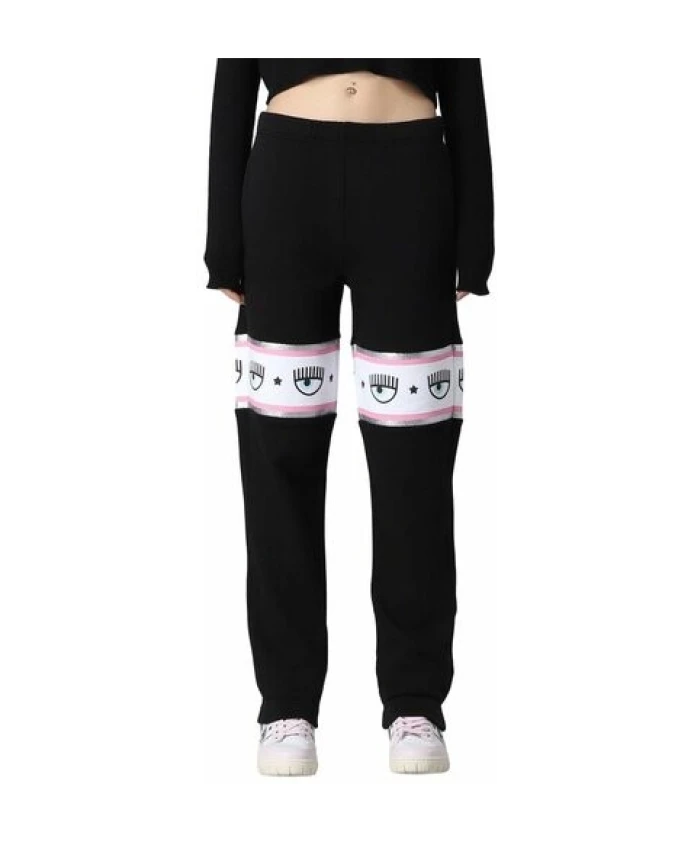 

Штаны с логотипом и лентой Chiara Ferragni Collection, черный