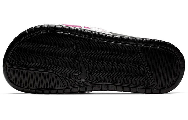 Тапочки benassi jdi print 'black active fuchsia' Nike, черный — фото 4