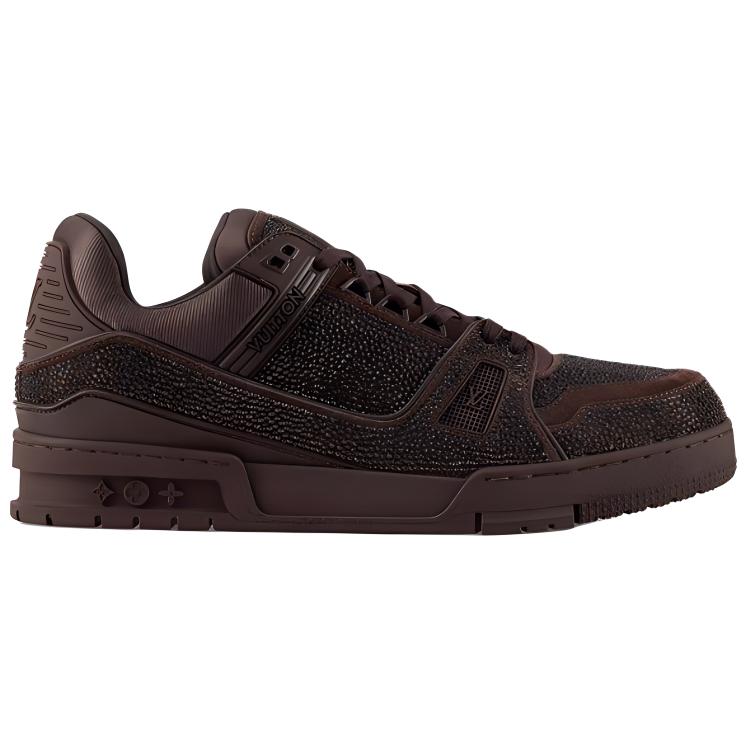 LOUIS VUITTON Низкие скейтерские кросcовки мужские коричневые Low-Top — фото 2