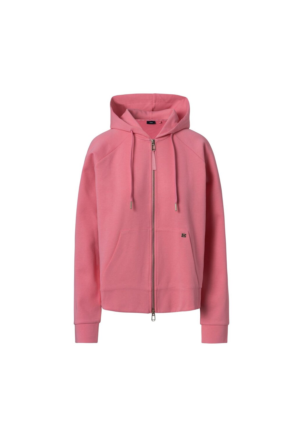 

Толстовка женская - капюшон, толстовка, молния, трикотаж смесовый хлопок, однотонный JOOP!, розовый