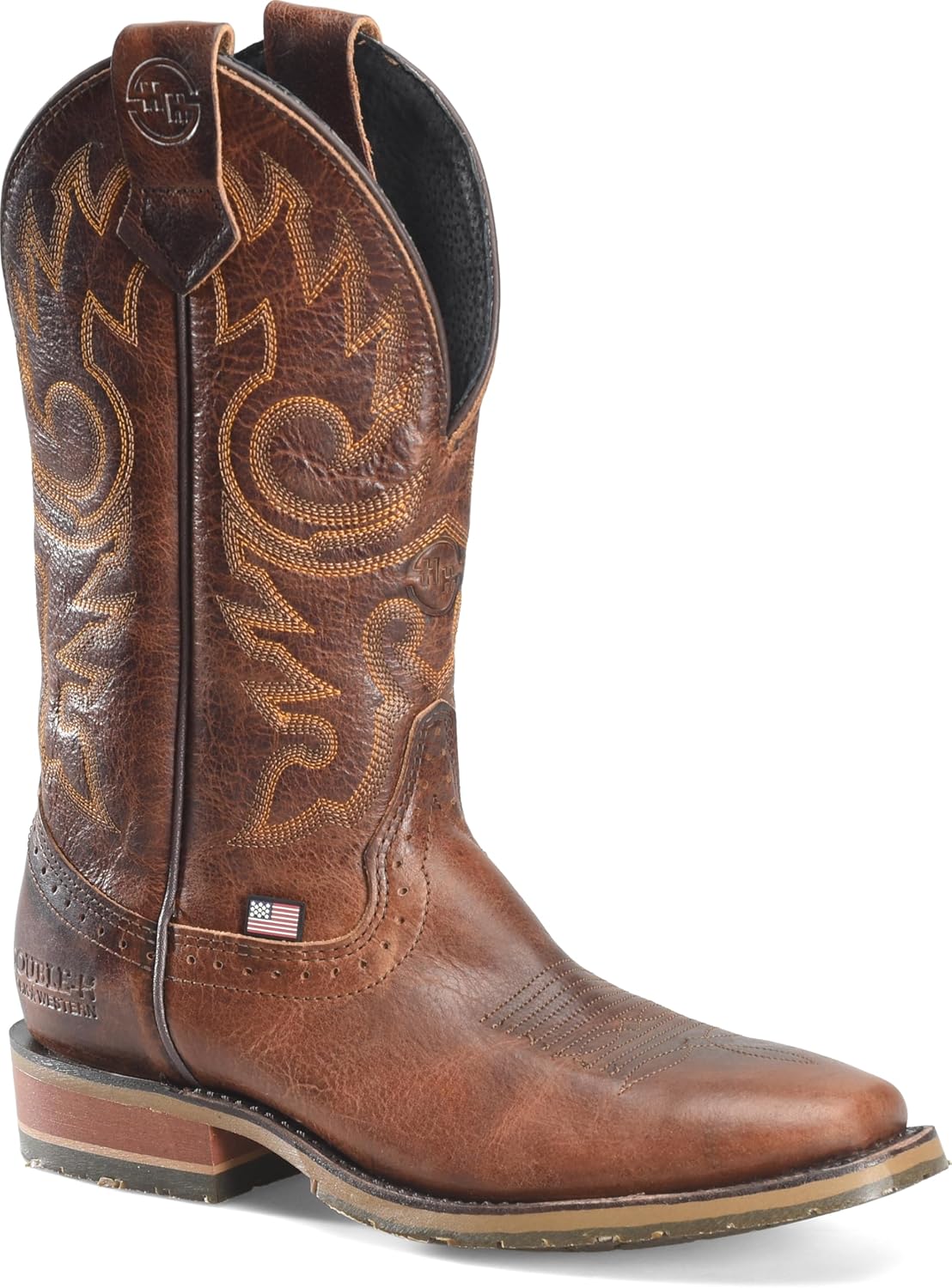 

Мужские сапоги DOUBLE-H Brantley с узким квадратным носком 12 Roper, темно-коричневый