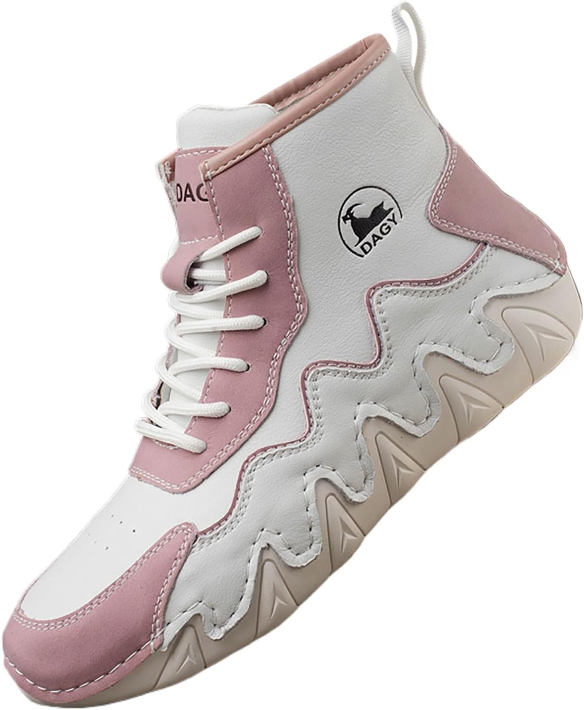 

Мужские модные кроссовки для ходьбы, противоскользящие туфли, удобные кожаные повседневные спортивные теннисные кроссовки, мужская повседневная обувь, размер 15 Generic, розовый