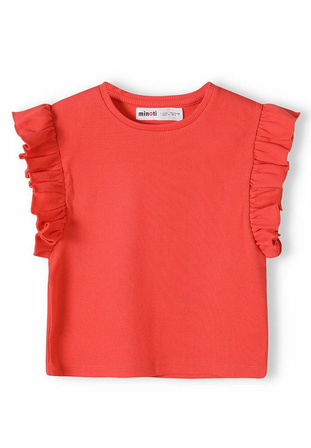 

Футболка с принтом WITH FRILLED SLEEVES MINOTI, цвет red