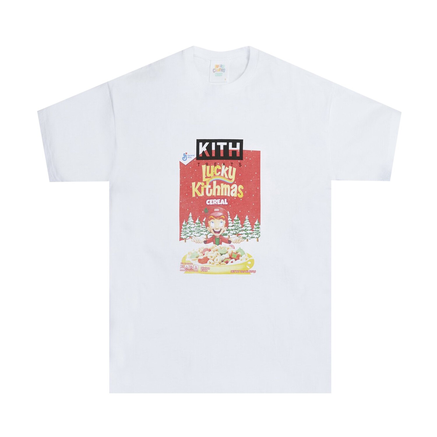 

Винтажная футболка Kith For Lucky Charms Kithmas Cereal Box, цвет Белый