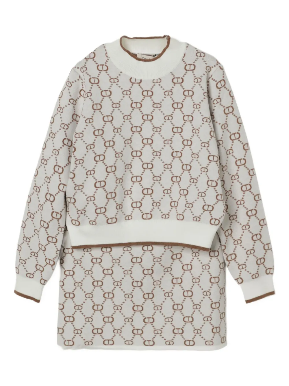 

Юбка с монограммой Twinset Kids, бежевый