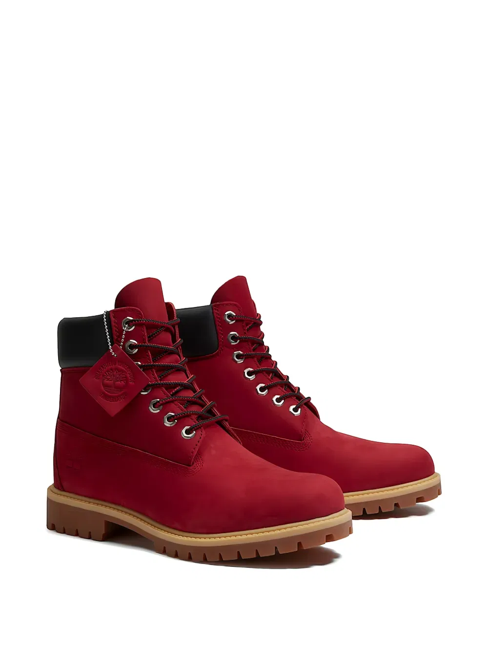 Водонепроницаемые нубуковые ботинки Timberland, красный — фото 2