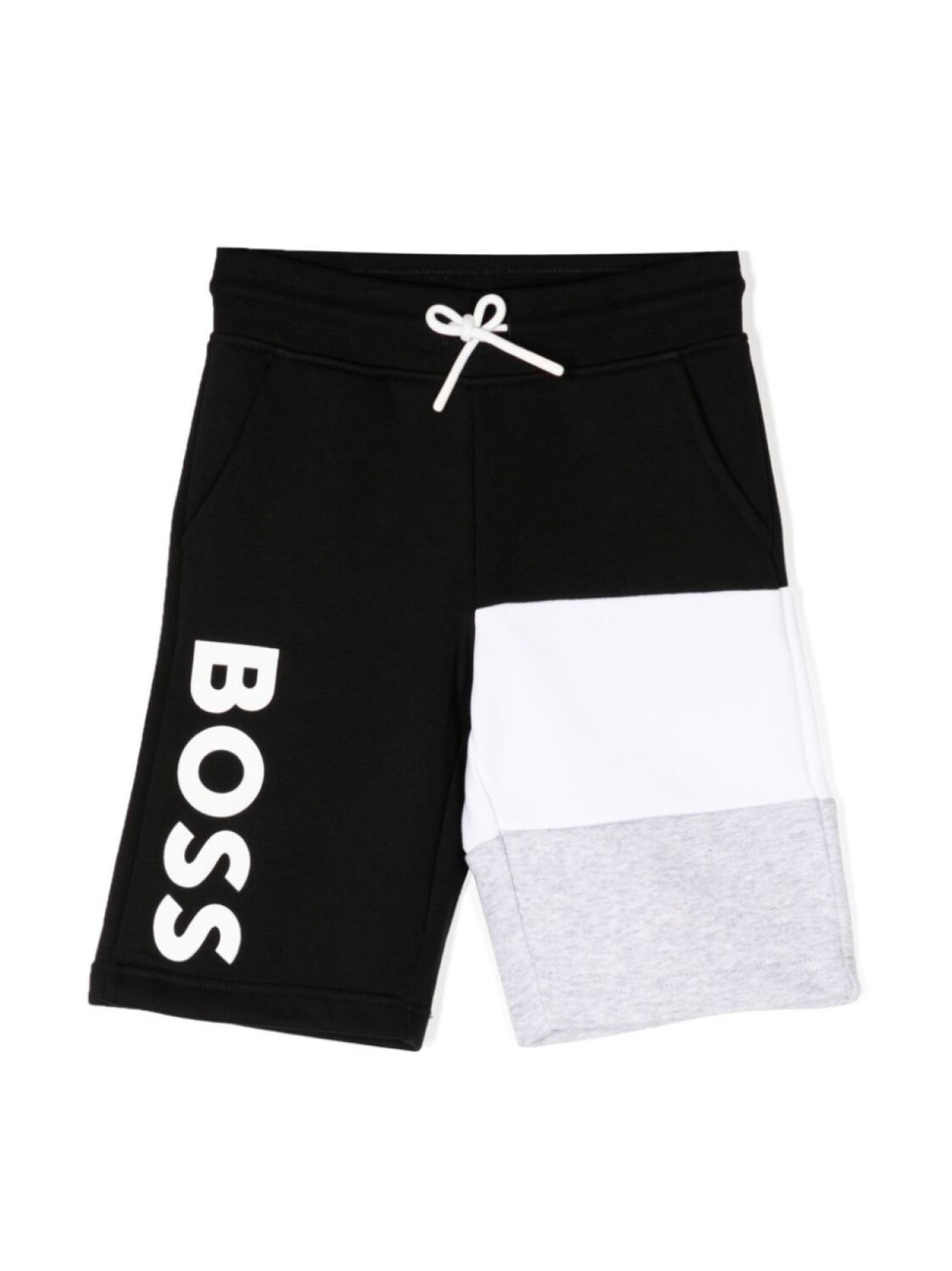 

BOSS Kidswear спортивные шорты с кулиской и логотипом, черный