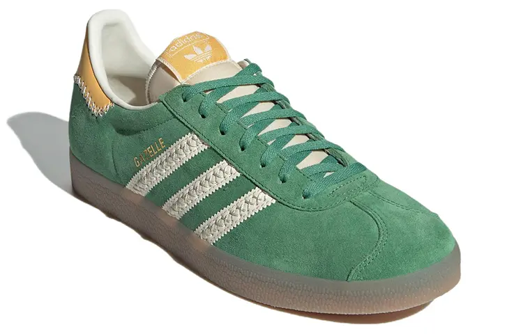 Мужские кроссовки для скейтбординга adidas originals Gazelle, Желто-зеленый — фото 2