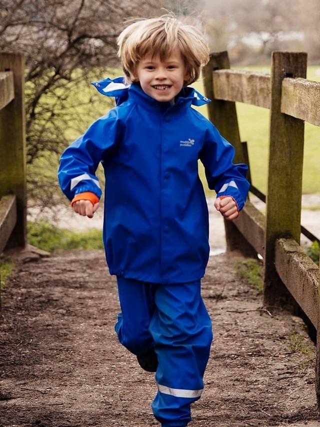 Детская водонепроницаемая куртка для дождливых дней Muddy Puddles, Blue — фото 3