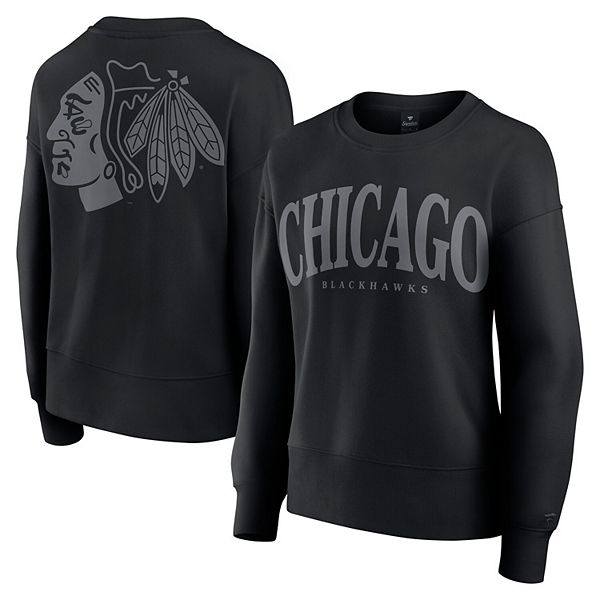 

Женский черный свитшот Chicago Blackhawks Elements Flow Fanatics