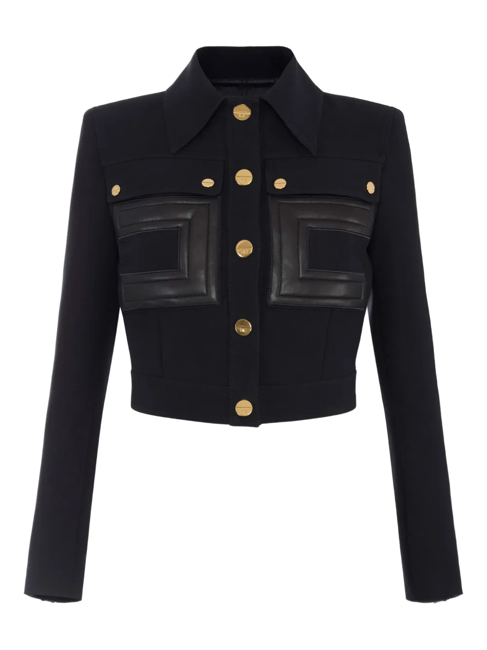 

Креповый пиджак Elisabetta Franchi, черный