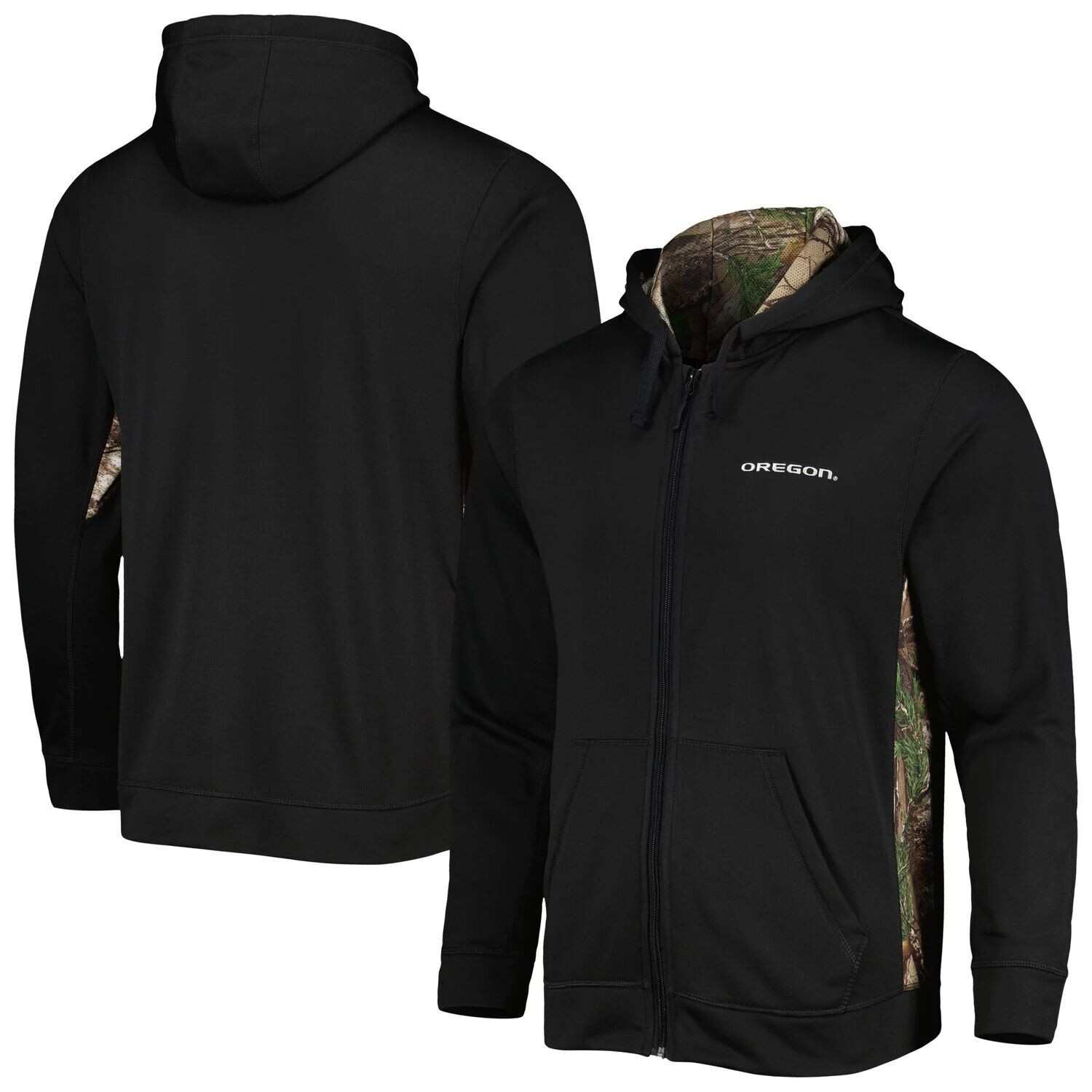 

Мужская толстовка с молнией во всю длину Dunbrooke Black/Camo Oregon Ducks Decoy