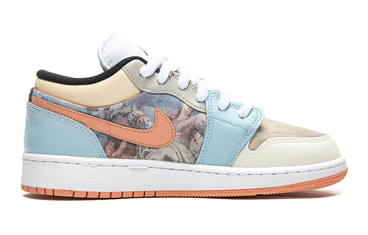 

Кроссовки Air JORDAN 1 Vintage Basketball Shoes Women's Low-Top Blue Pink