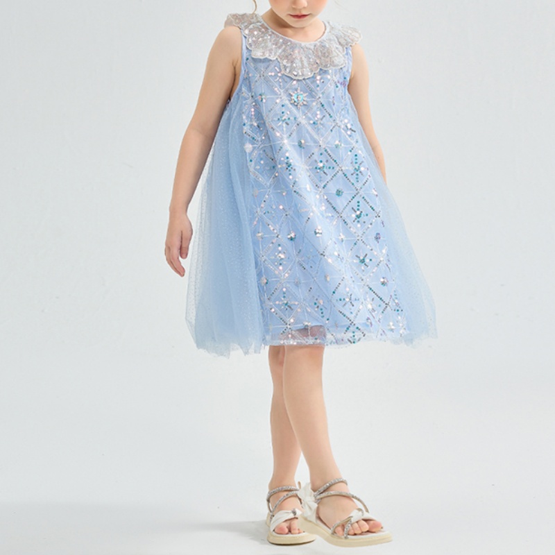 Disney Платье Frozen Series SS25 Blue для детей 3-7 лет — фото 3