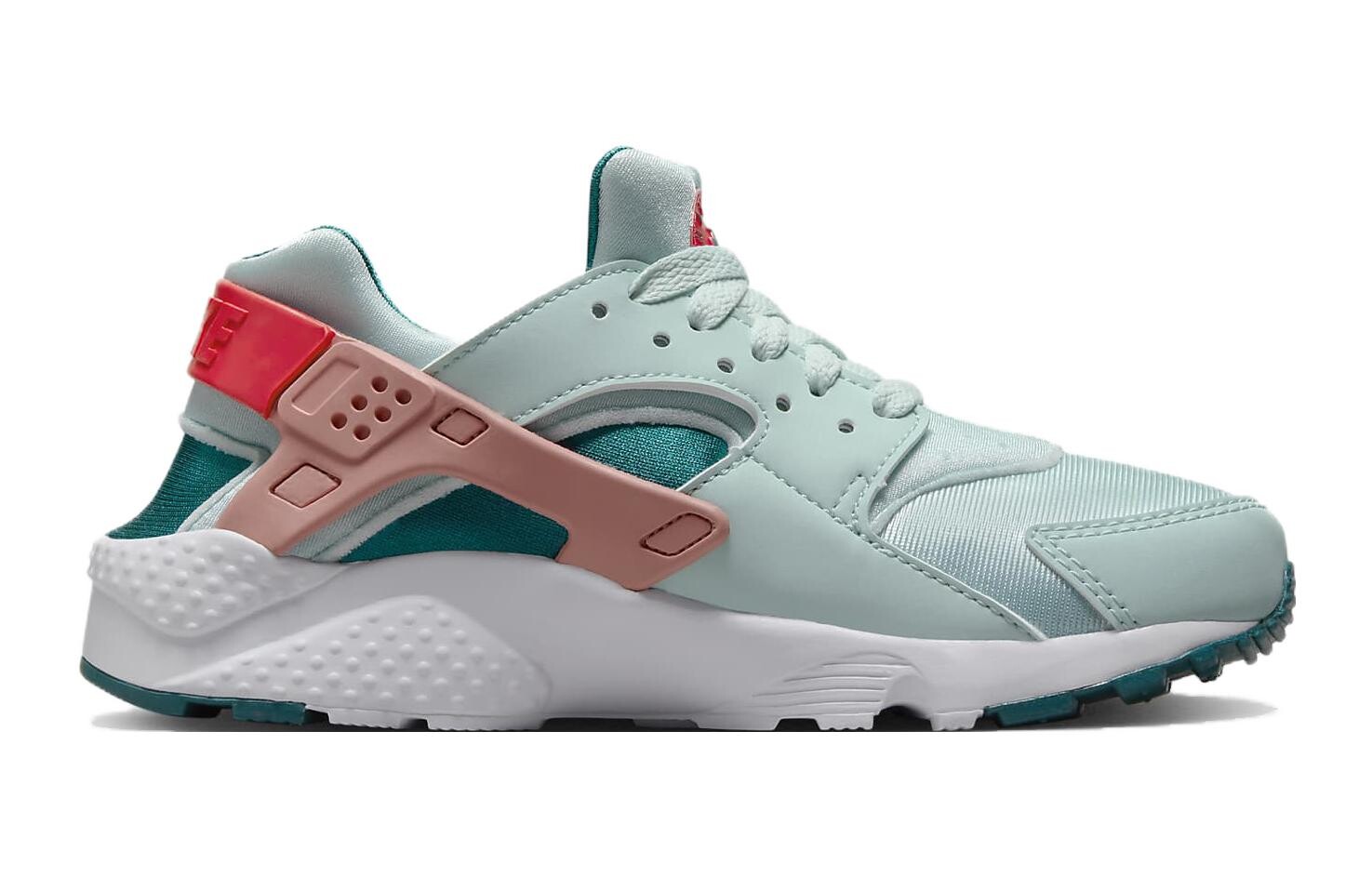 Кроссовки Nike Huarache Run GS 'Jade Ice Red Stardust', зеленый — фото 2
