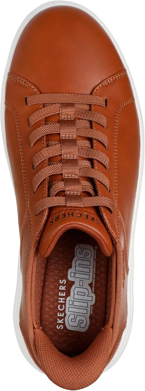 Мужские туфли Skechers Hands-Free Court Break Double Ventilated, Brown — фото 2