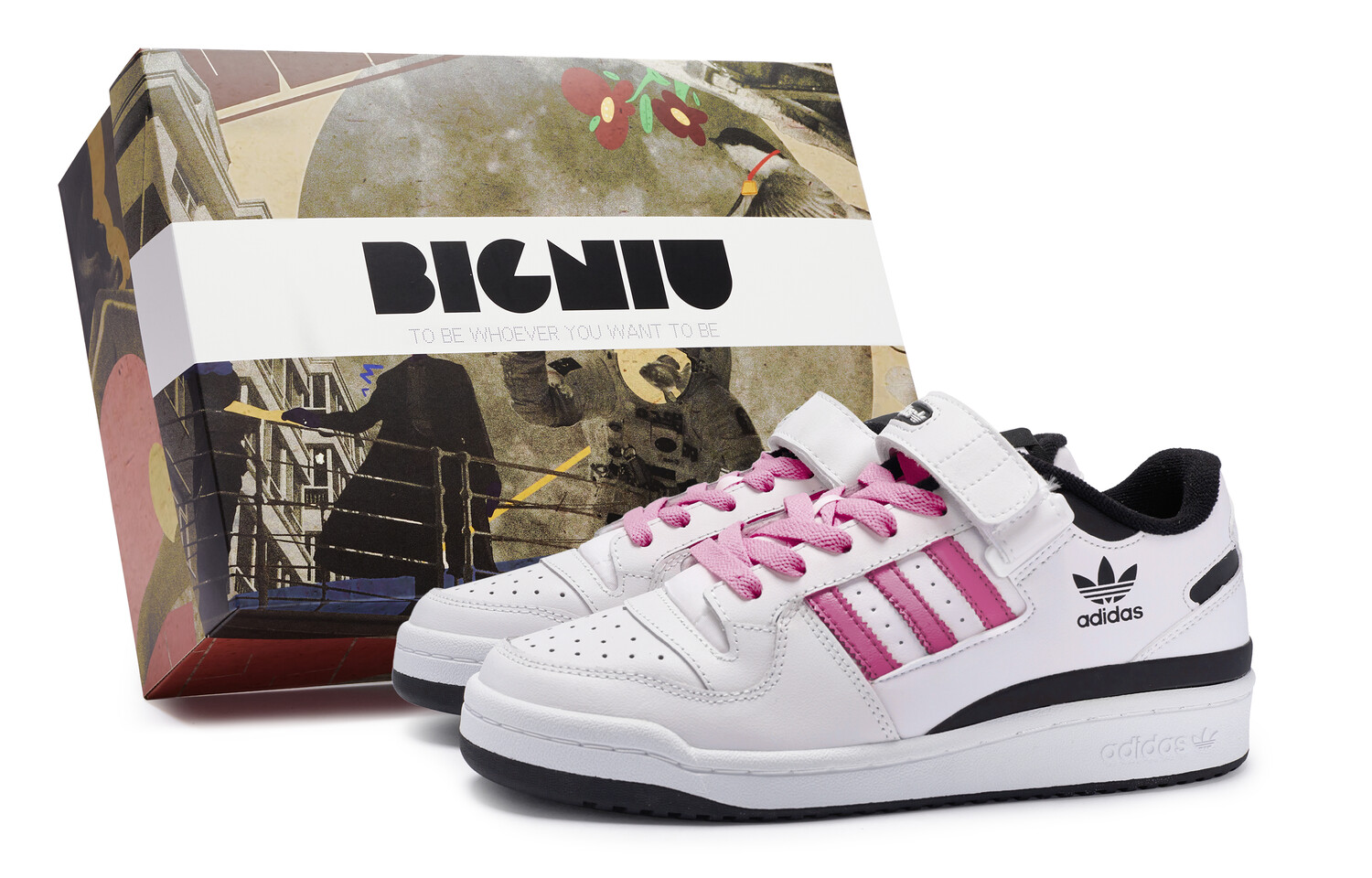 

Кроссовки adidas originals FORUM Skateboarding Shoes Unisex Low-top Black/Rose, красный