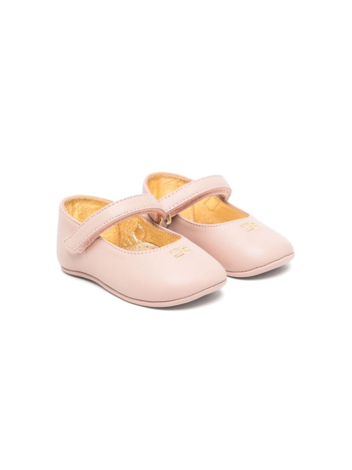 

Балетки Elisabetta Franchi La Mia Bambina с вышитым логотипом, розовый