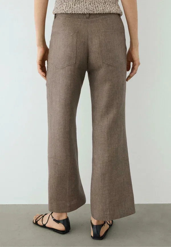 Брюки Massimo Dutti, коричневый меланж — фото 3