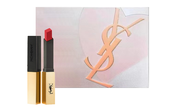 SAINT LAURENT Ограниченная серия наборов для макияжа Small Gold Bar с черными полосками, легко наносить — фото 3