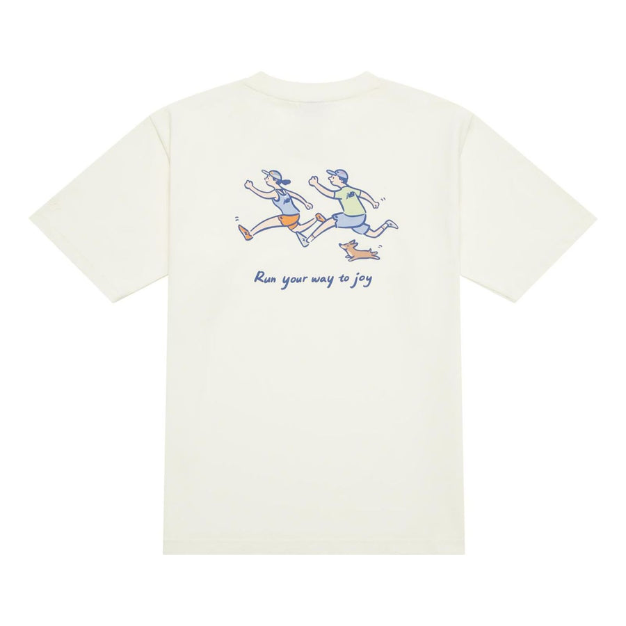 

Футболка New Balance Running Duo Graphic T-Shirt 'Ivory', белый