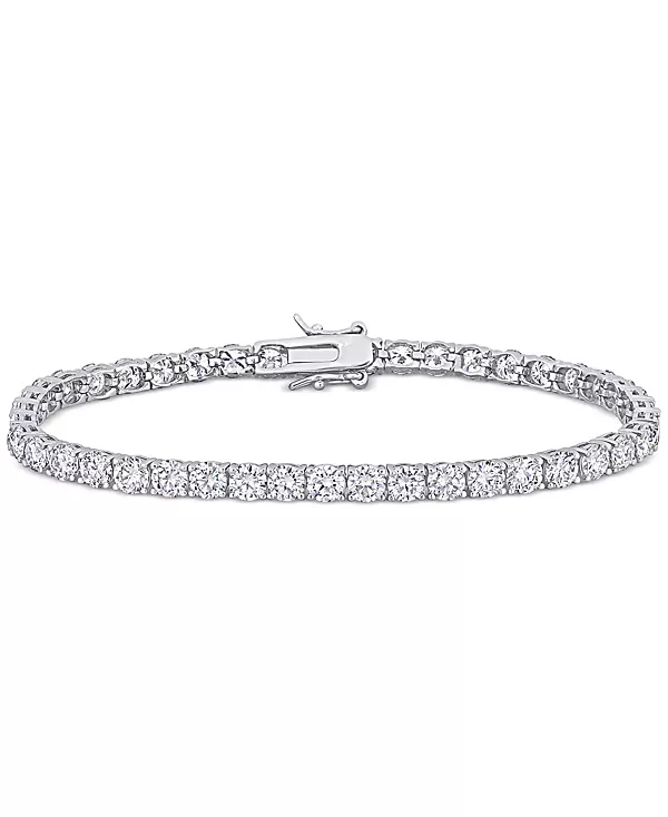 

Классический теннисный браслет с муассанитом (9,5 карата) из стерлингового серебра Macy'S, moissanite