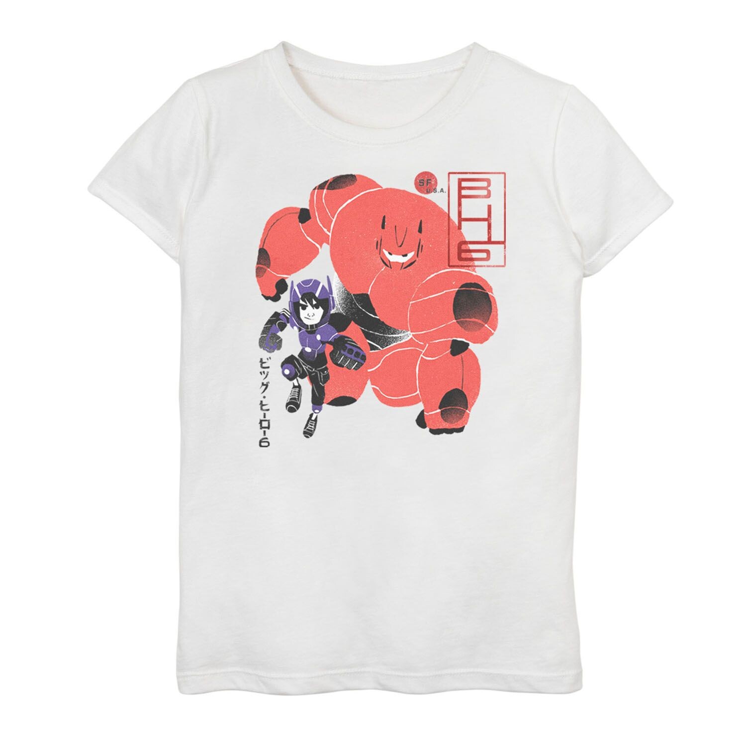 

Футболка с рисунком Hiro Baymax Duo для девочек 7–16 лет Disney's Big Hero 6 Licensed Character